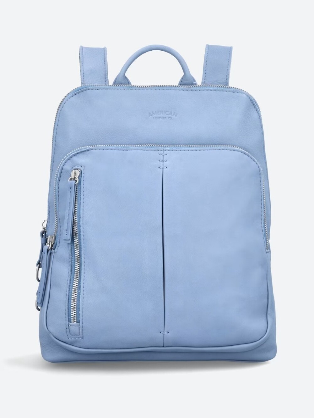 American Leather Co. Cleveland Leather Backpack – Sky Blue Slouchy Bag⁷